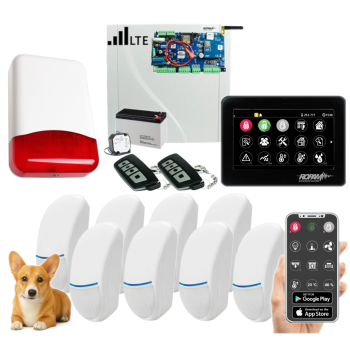 SYSTEM ALARMOWY ROPAM NeoLTE-IP-PS-SET 8x BINGO Plus TPR-4BS-P POWIADOMIENIE GSM PILOTY